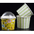 OEM Disposable Buttermilk Ice Cream Paper Cup with Cover